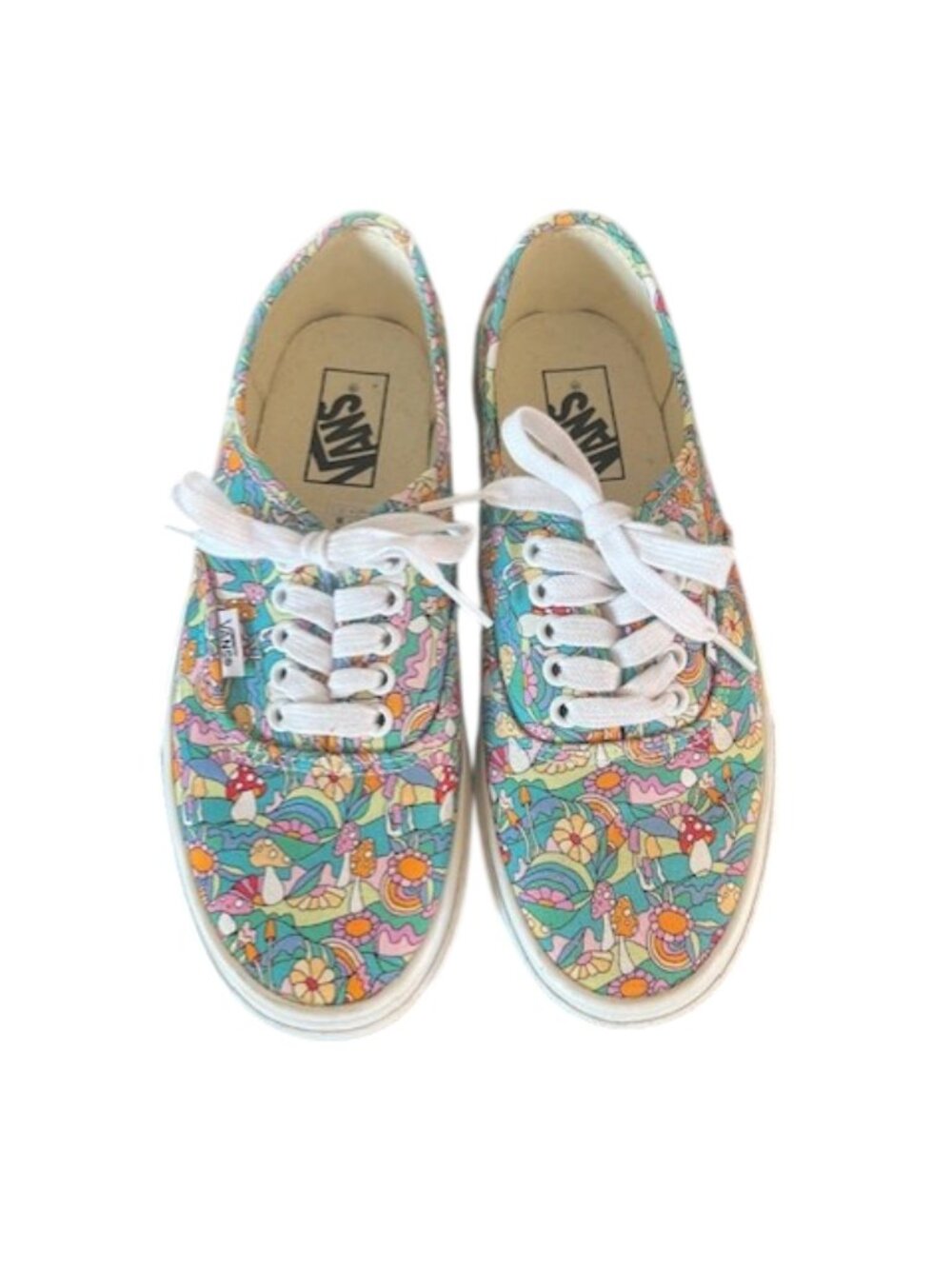 Vans Authentic Low‑Top Sneakers Multicolor Graphic Print Size 8.5